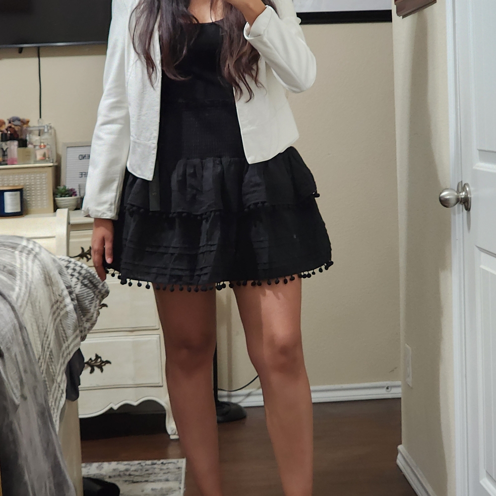 House of Harlow 1960 Black Layered Mini Skirt
